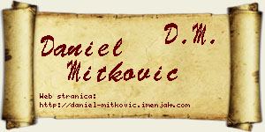 Daniel Mitković vizit kartica